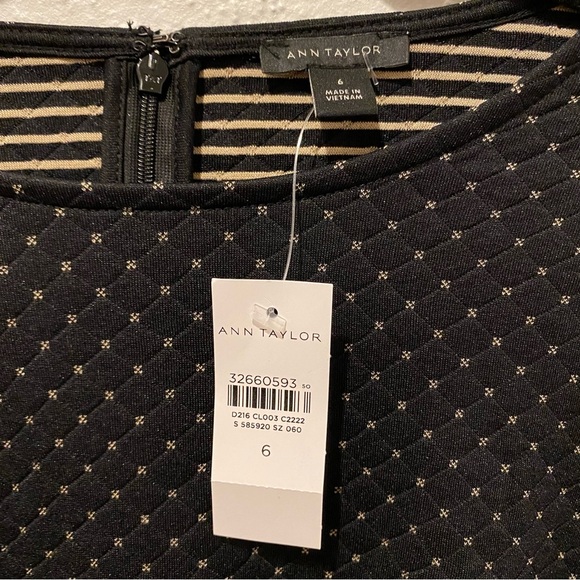 NWT Ann Taylor Loft Dress Womens Short Sleeve Ruffle Dress Sz. 6 - Picture 3 of 4